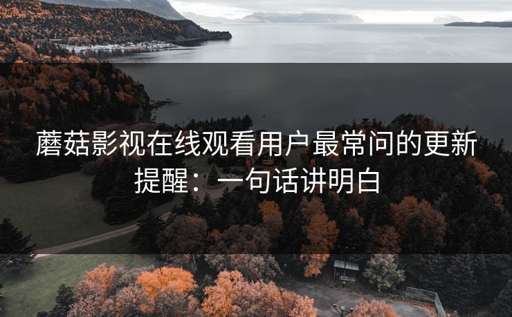 蘑菇影视在线观看用户最常问的更新提醒:一句话讲明白 蘑菇影视在线观看用户最常问的更新提醒:一句话讲明白