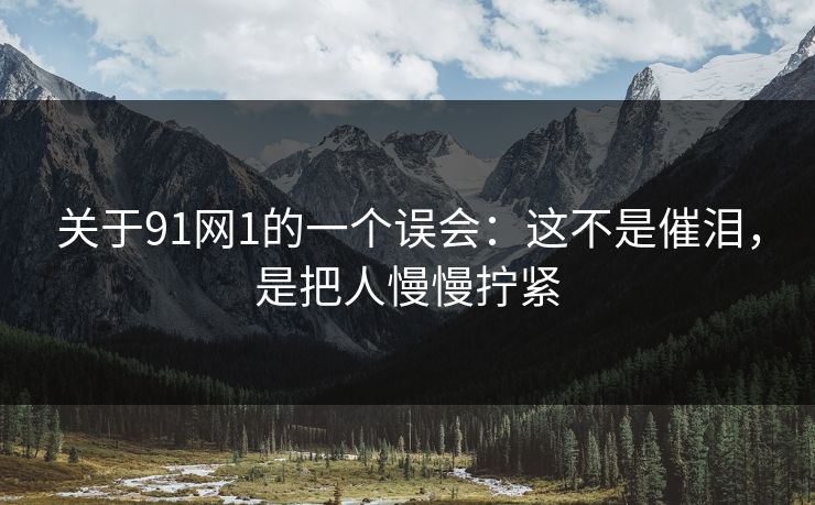 关于91网1的一个误会：这不是催泪，是把人慢慢拧紧