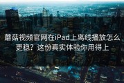 蘑菇视频官网在iPad上离线播放怎么更稳？这份真实体验你用得上