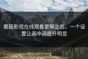 蘑菇影视在线观看更新之后，一个设置让画中画提升明显