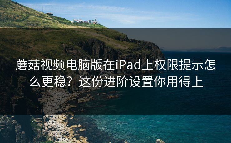 蘑菇视频电脑版在iPad上权限提示怎么更稳？这份进阶设置你用得上