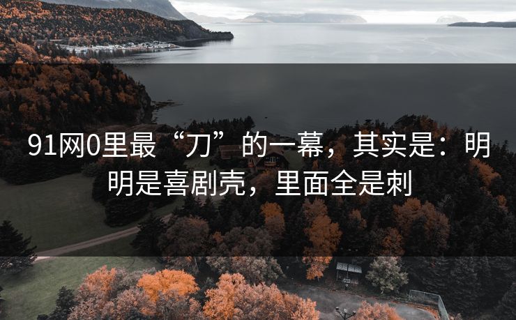 91网0里最“刀”的一幕，其实是：明明是喜剧壳，里面全是刺