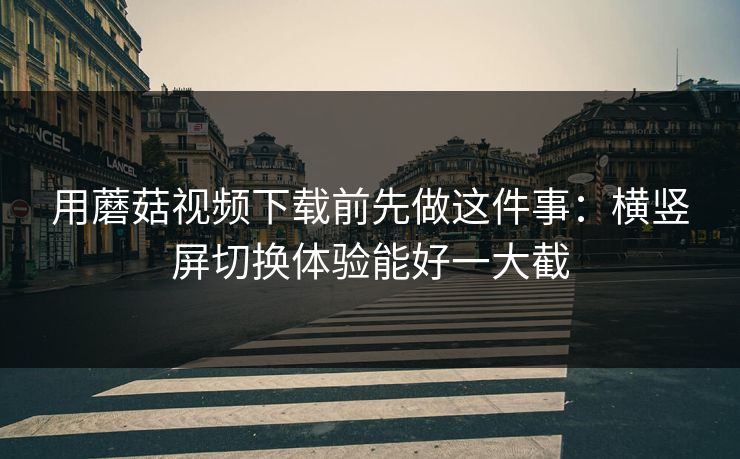 用蘑菇视频下载前先做这件事：横竖屏切换体验能好一大截