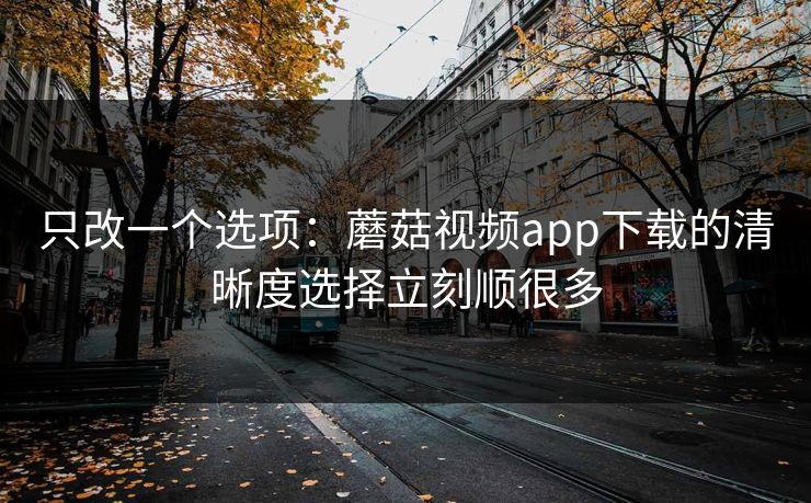 只改一个选项：蘑菇视频app下载的清晰度选择立刻顺很多